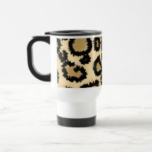 Teste padrão, Brown e preto do impressão do leopar Caneca