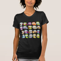 Teste padrão colorido da coruja tshirts