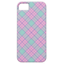 teste padrão cor-de-rosa & azul do caso do iPhone  Capa iPhone 5 Case-Mate