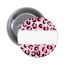 Teste padrão cor-de-rosa do impressão do leopardo botons