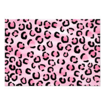 Teste padrão cor-de-rosa do impressão do leopardo convite