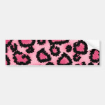 Teste padrão cor-de-rosa e preto do impressão do l adesivo