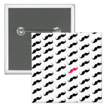 Teste padrão cor-de-rosa e preto feminino engraçad boton