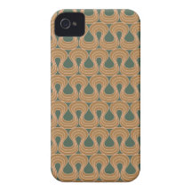 Teste padrão de Alfons Mucha da Arte-nouveau iPhone 4 Capas