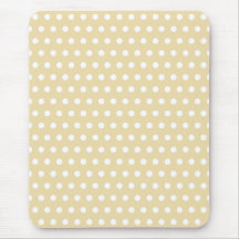 Teste padrão de bolinhas bege e branco. Manchado Mousepad