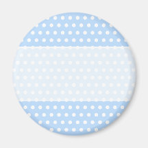 Teste padrão de bolinhas branco e azul. Manchado Imãs