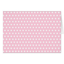 Teste padrão de bolinhas cor-de-rosa e branco cartões