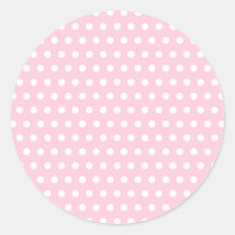 Teste padrão de bolinhas cor-de-rosa e branco. Man Adesivo Em Formato Redondo