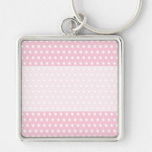 Teste padrão de bolinhas cor-de-rosa e branco chaveiros