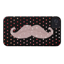 Teste padrão de bolinhas cor-de-rosa feminino engr iPhone 4 capa