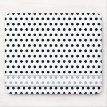 Teste padrão de bolinhas preto e branco. Manchado Mousepads