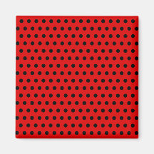Teste padrão de bolinhas vermelho e preto. Manchad Ima
