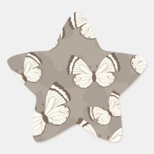 Teste padrão de borboleta bonito adesivos em forma de estrelas