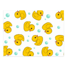 Teste padrão de borracha do pato cartões postais