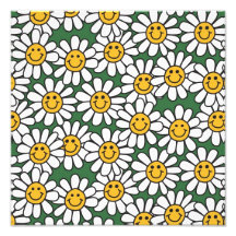 Teste padrão de flor bonito da margarida impressão fotográficas