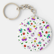 teste padrão de flor de roda colorido Arménio-insp Chaveiro