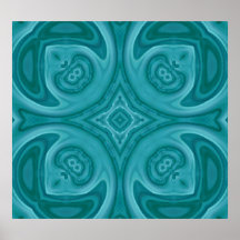 Teste padrão de madeira abstrato do azul pôsteres