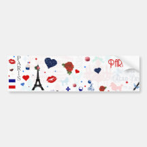Teste padrão de Paris com torre Eiffel Adesivos