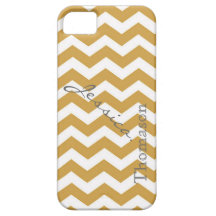 Teste padrão de ziguezague amarelo na moda da viga capas iPhone 5 Case-Mate