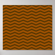 Teste padrão de ziguezague de Brown Poster