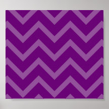 Teste padrão de ziguezague roxo pôsteres