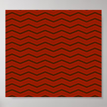 Teste padrão de ziguezague vermelho poster