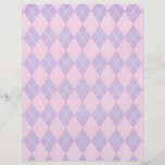 teste padrão do argyle do rosa e da lavanda panfleto personalizados