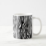 Teste padrão do impressão da zebra - preto e branc caneca