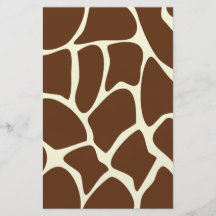 Teste padrão do impressão do girafa em Brown. escu Panfletos Personalizados