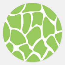 Teste padrão do impressão do girafa. Verde do safa Adesivo