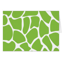 Teste padrão do impressão do girafa. Verde do safa Cartao