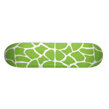 Teste padrão do impressão do girafa. Verde do safa Skate Personalizado