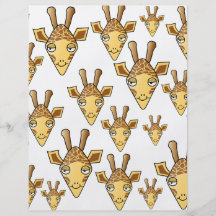 Teste padrão dos girafas panfletos personalizado