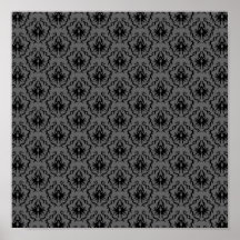 Teste padrão elegante à moda. Damasco preto e cinz Impressão
