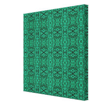 Teste padrão étnico verde elegante moderno impressão em canvas