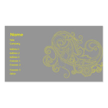 Teste padrão floral amarelo - negócio cartao de visita