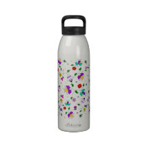 teste padrão floral Arménio-inspirado - branco Garrafinha De Água