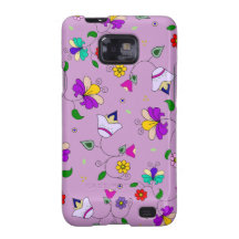 teste padrão floral Arménio-inspirado - rosa Capa Para Galaxy S2