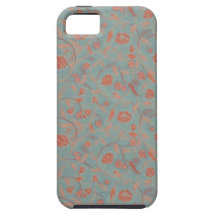 Teste padrão floral de matéria têxtil capas de iPhone 5 Case-Mate