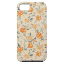 Teste padrão floral de matéria têxtil capas iPhone 5 Case-Mate