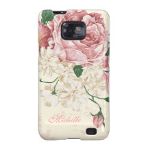 Teste padrão floral do rosa elegante do vintage capas samsung galaxy s2