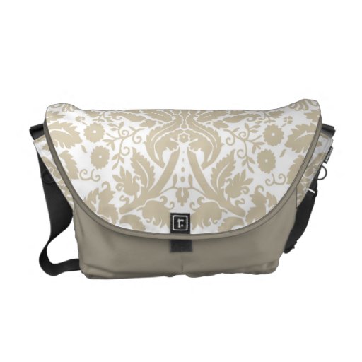 Teste padrão floral francês 2 do nouveau da arte d bolsas mensageiro