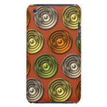 Teste padrão Funky retro do abstrato da laranja Capas iPod Touch