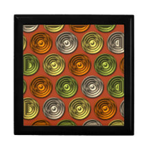 Teste padrão Funky retro do abstrato da laranja Porta Treco