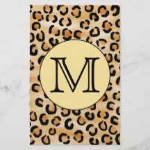 Teste padrão personalizado do impressão do leopard panfleto