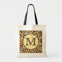 Teste padrão personalizado do impressão do leopard bolsas de lona