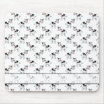 Teste padrão preto e branco da vaca mouse pad