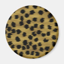 Teste padrão preto e dourado do impressão da chita imãs