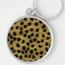 Teste padrão preto e dourado do impressão da chita chaveiro