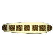 Teste padrão preto e dourado do impressão da chita skate personalizado